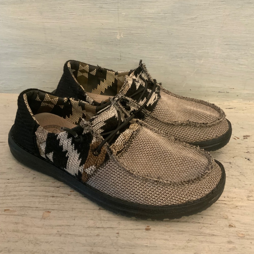 Hey‎ Dude "Wendy Tri" Southwestern Geometric Print Low Top Slip On Loafers 5 GC